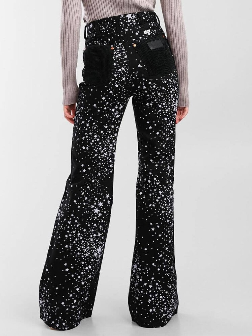 Wrangler | Black Wanderer High Rise Flare Pant In Star Struck Size 29 - Picture 3 of 13
